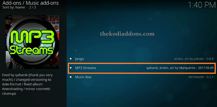 Mp3 streams kodi download folder